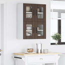 vidaXL Fali üveges szekrény LUCCA 2 pcs Barna Tölgy 60 x 31 x 40 cm