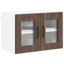 vidaXL Fali üveges szekrény LUCCA 2 pcs Barna Tölgy 60 x 31 x 40 cm