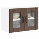vidaXL Fali üveges szekrény LUCCA 2 pcs Barna Tölgy 60 x 31 x 40 cm