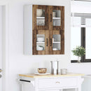vidaXL Fali üveges szekrény LUCCA 2 pcs Antik Fa 60 x 31 x 40 cm