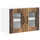 vidaXL Fali üveges szekrény LUCCA 2 pcs Antik Fa 60 x 31 x 40 cm