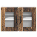 vidaXL Fali üveges szekrény LUCCA 2 pcs Antik Fa 60 x 31 x 40 cm