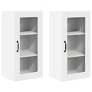 vidaXL Fali üveges szekrény LUCCA 2 pcs Fehér 40 x 31 x 80 cm
