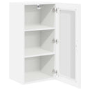 vidaXL Fali üveges szekrény LUCCA 2 pcs Fehér 40 x 31 x 80 cm