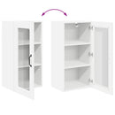 vidaXL Fali üveges szekrény LUCCA 2 pcs Fehér 40 x 31 x 80 cm