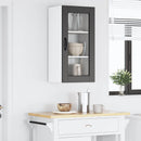 vidaXL Fali üveges szekrény LUCCA Fekete 40 x 31 x 80 cm Szerelt Fa