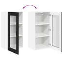 vidaXL Konyhaszekrény polcokkal Fekete 40 x 31 x 80 cm Faanyag