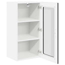 vidaXL Fali üveges szekrény LUCCA 2 pcs Fekete 40 x 31 x 80 cm