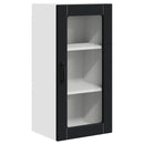 vidaXL Fali üveges szekrény LUCCA 2 pcs Fekete 40 x 31 x 80 cm