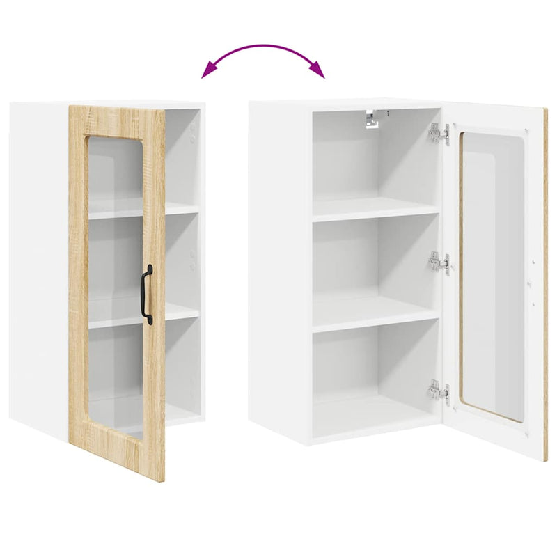 vidaXL Konyhaszekrény polcokkal Sonoma tölgy 40 x 31 x 80 cm Faanyag