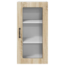 vidaXL Fali üveges szekrény LUCCA 2 pcs Sonoma Tölgy 40 x 31 x 80 cm