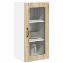 vidaXL Fali üveges szekrény LUCCA 2 pcs Sonoma Tölgy 40 x 31 x 80 cm