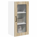 vidaXL Fali üveges szekrény LUCCA 2 pcs Sonoma Tölgy 40 x 31 x 80 cm