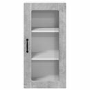 vidaXL Fali üveges szekrény LUCCA 2 pcs Betonszürke 40 x 31 x 80 cm