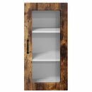 vidaXL Fali üveges szekrény LUCCA 2 pcs Füstös Tölgy 40 x 31 x 80 cm