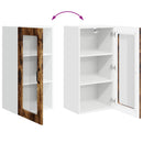vidaXL Fali üveges szekrény LUCCA 2 pcs Füstös Tölgy 40 x 31 x 80 cm