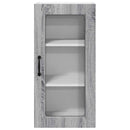 vidaXL Fali üveges szekrény LUCCA 2 pcs Szürke Sonoma 40 x 31 x 80 cm