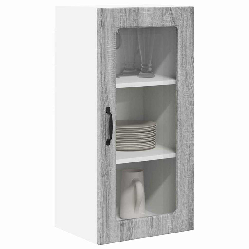 vidaXL Konyhaszekrény 2 pcs Szürke Sonoma 40 x 31 x 80 cm Faanyag