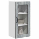 vidaXL Fali üveges szekrény LUCCA 2 pcs Szürke Sonoma 40 x 31 x 80 cm