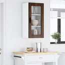 vidaXL Fali üveges szekrény LUCCA Barna Tölgy 40 x 31 x 80 cm