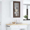 vidaXL Fali üveges szekrény LUCCA Barna Tölgy 40 x 31 x 80 cm