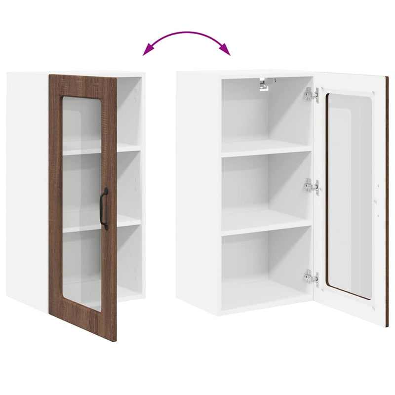 vidaXL Konyhaszekrény polcokkal Barna Tölgy 40 x 31 x 80 cm Faanyag