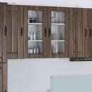 vidaXL Fali üveges szekrény LUCCA 2 pcs Barna Tölgy 40 x 31 x 80 cm