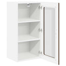 vidaXL Fali üveges szekrény LUCCA 2 pcs Barna Tölgy 40 x 31 x 80 cm