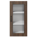 vidaXL Fali üveges szekrény LUCCA 2 pcs Barna Tölgy 40 x 31 x 80 cm