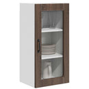 vidaXL Fali üveges szekrény LUCCA 2 pcs Barna Tölgy 40 x 31 x 80 cm