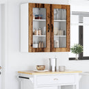 vidaXL Fali üveges szekrény LUCCA 2 pcs Antik Fa 40 x 31 x 80 cm