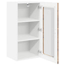vidaXL Fali üveges szekrény LUCCA 2 pcs Antik Fa 40 x 31 x 80 cm