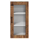 vidaXL Fali üveges szekrény LUCCA 2 pcs Antik Fa 40 x 31 x 80 cm