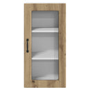 vidaXL Fali üveges szekrény LUCCA 2 pcs Kézműves Tölgy 40 x 31 x 80 cm
