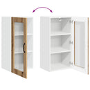 vidaXL Fali üveges szekrény LUCCA 2 pcs Kézműves Tölgy 40 x 31 x 80 cm