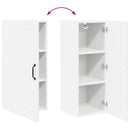 vidaXL Fali konyhaszekrény polcokkal Fehér 30 x 31 x 80 cm Faanyag