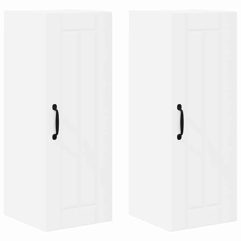 vidaXL Konyhaszekrény polcokkal 2 pcs Fehér 30 x 31 x 80 cm Faanyag