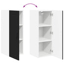 vidaXL Konyhaszekrény polcokkal Fekete 30 x 31 x 80 cm Faanyag