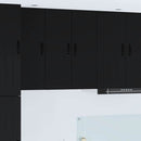 vidaXL Konyhaszekrény polcokkal 2 pcs Fekete 30 x 31 x 80 cm Faanyag