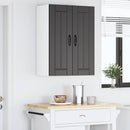 vidaXL Fali Szekrény LUCCA 2 pcs Fekete 30 x 31 x 80 cm Szerelt Fa