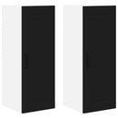 vidaXL Konyhaszekrény polcokkal 2 pcs Fekete 30 x 31 x 80 cm Faanyag