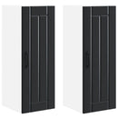 vidaXL Fali Szekrény LUCCA 2 pcs Fekete 30 x 31 x 80 cm Szerelt Fa