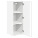vidaXL Fali Szekrény LUCCA 2 pcs Fekete 30 x 31 x 80 cm Szerelt Fa