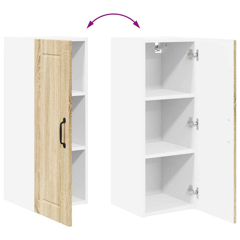 vidaXL Konyhaszekrény polcokkal Sonoma tölgy 30 x 31 x 80 cm Faanyag