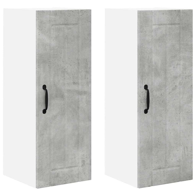 vidaXL Konyhaszekrény 2 pcs Beton Szürke 30 x 31 x 80 cm Faanyag