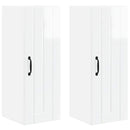 vidaXL Fali Szekrény LUCCA 2 pcs Magasfényű Fehér 30 x 31 x 80 cm