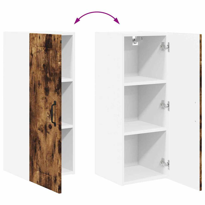 vidaXL Konyhaszekrény polcokkal Füstölt tölgy 30 x 31 x 80 cm Faanyag