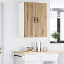 vidaXL Fali Szekrény LUCCA 2 pcs Kézműves Tölgy 30 x 31 x 80 cm