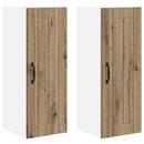 vidaXL Fali Szekrény LUCCA 2 pcs Kézműves Tölgy 30 x 31 x 80 cm