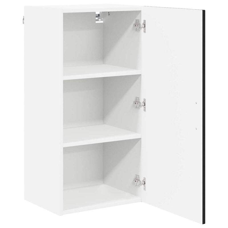 vidaXL Konyhaszekrény polcokkal Fekete 40 x 31 x 80 cm Faanyag